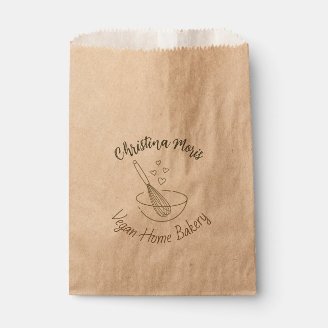 Small Vegan Home Bakery Favour Bag (Front)