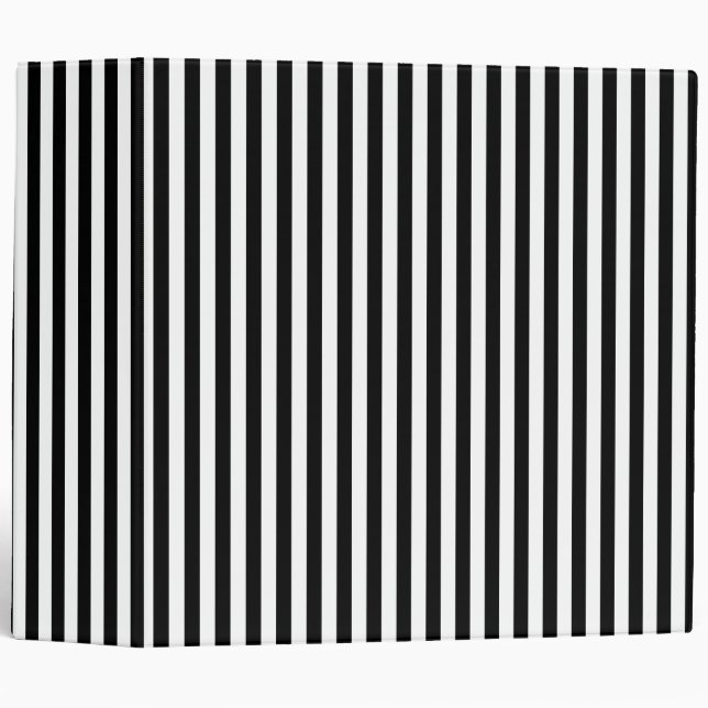 Small Vertical Black Stripes Binder (Front/Spine)