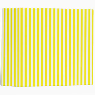 Small Vertical Yellow Stripes Binder