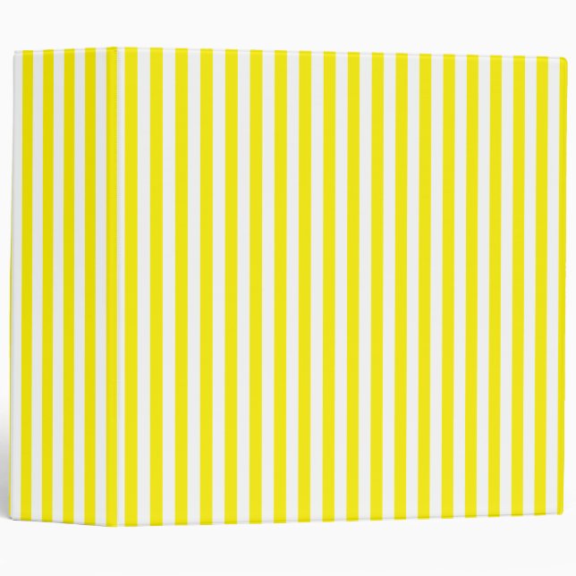 Small Vertical Yellow Stripes Binder (Front/Spine)