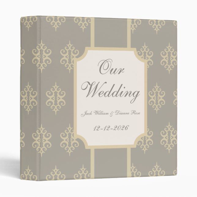 Small Vintage Lace Wedding Scrapbook Album Gift Binder (Front/Spine)