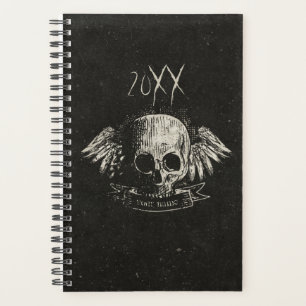 Small Vintage Skull with Wings 2022 Planner