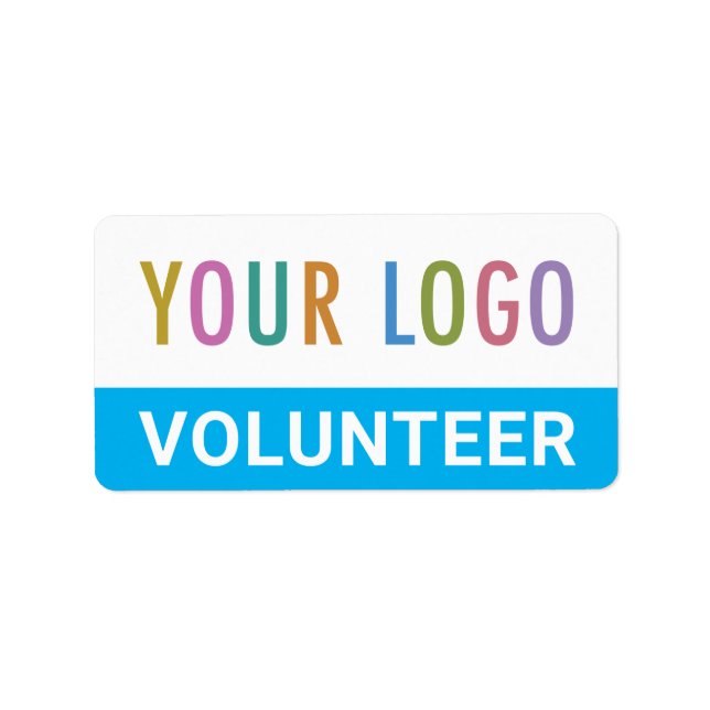Small Volunteer Custom Stickers Organization Logo (Front)
