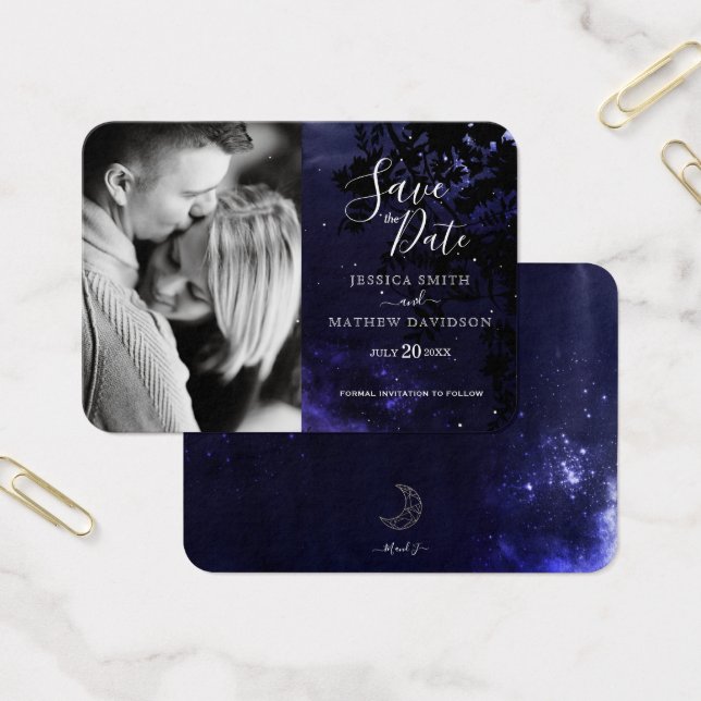 Small Wallet Size "Save the Date" Celestial Stars (Office)