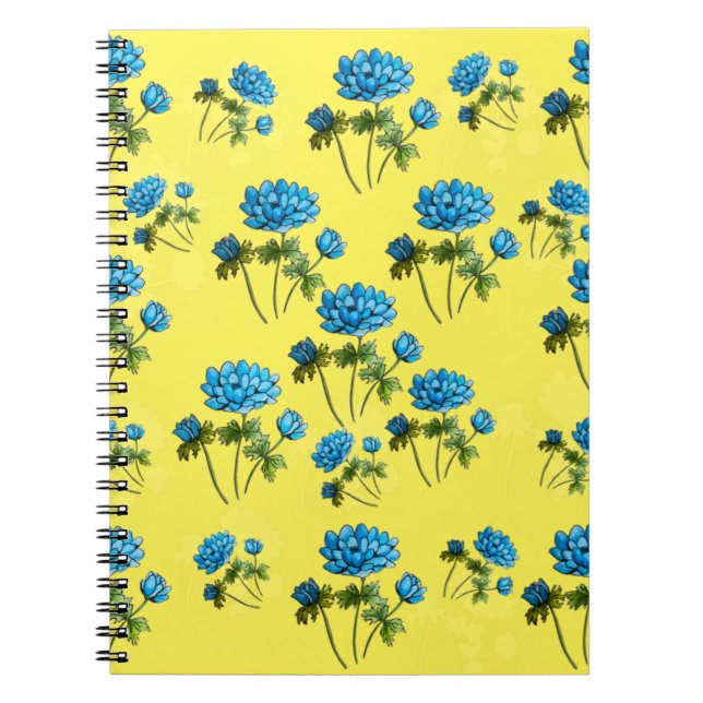 Small watercolor flower bouquets pattern cushion c notebook (Front)