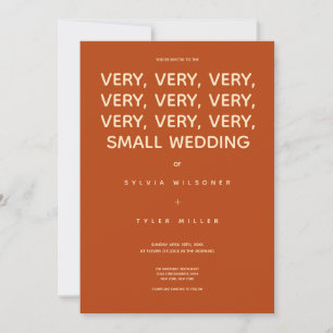 Small Wedding Burnt Orange Typography Minimal
