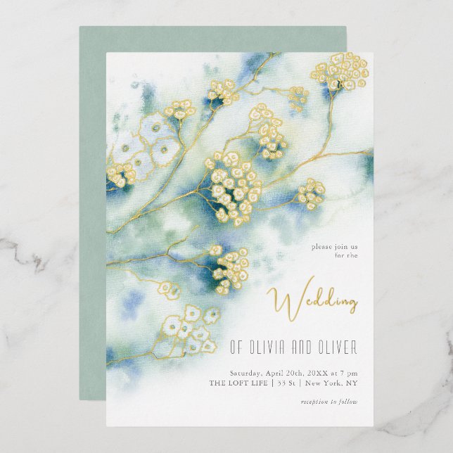 Small White Flowers Wedding (Front/Back)