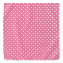 Small White Polka Dots on hot pink