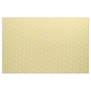 Small White Polka Dots on Vintage Baby Yellow Fabric