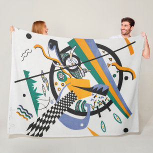 Small Worlds IV, Abstract, Wassily Kandinsky Fleece Blanket