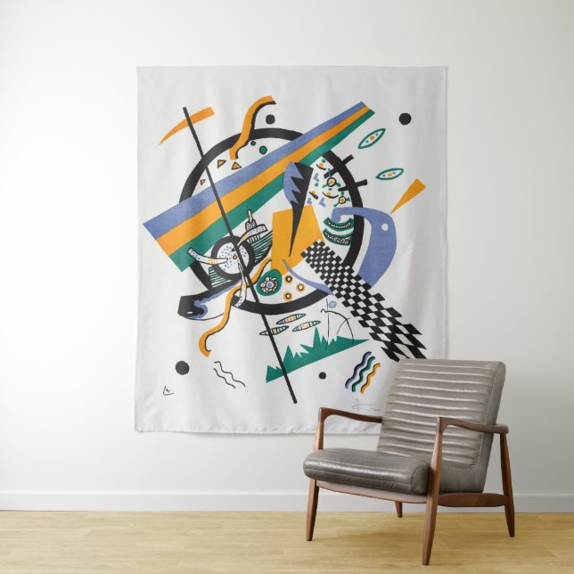 Small Worlds IV, Abstract, Wassily Kandinsky Tapestry (In Situ)
