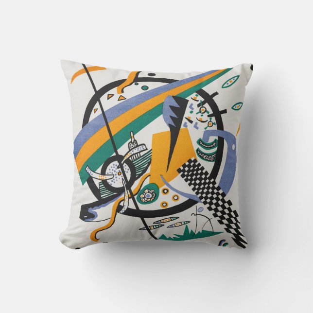 Small Worlds IV, Abstract, Wassily Kandinsky Throw Pillow (Front)