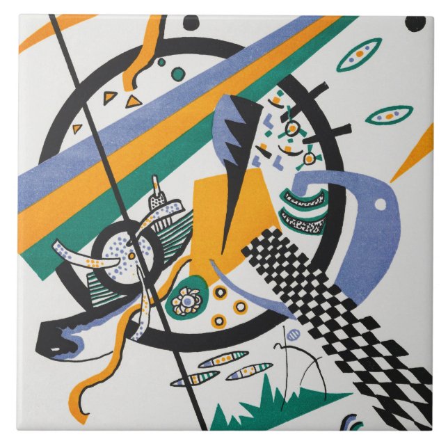 Small Worlds IV, Abstract, Wassily Kandinsky Tile (Front)