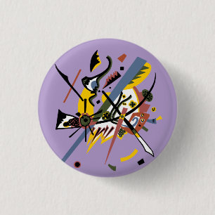 Small worlds, Vassily Kandinsky in digital colors 1 Inch Round Button
