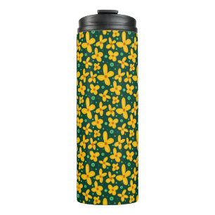 Small yellow flowers  thermal tumbler