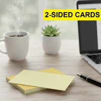 Small Yellow Grid Graph Paper Note Cards (Squares)