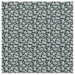 Smaller Repeat Pattern of Succulents on Black Fabric