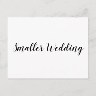 Smaller Wedding Elegant Simple Announcement  Postcard