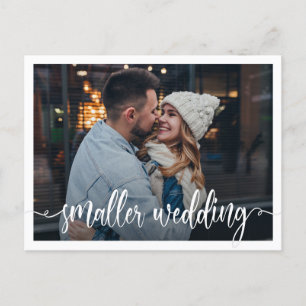 Smaller Wedding   Wedding Update Announcement Postcard