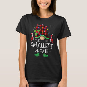 Smallest Gnome Buffalo Plaid Matching Family Chris T-Shirt