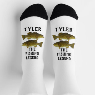 Smallmouth Bass Fishing The Legend Name Funny Socks