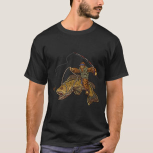 Smallmouth Byss Fishing Bigfoot Fisherman  T-Shirt