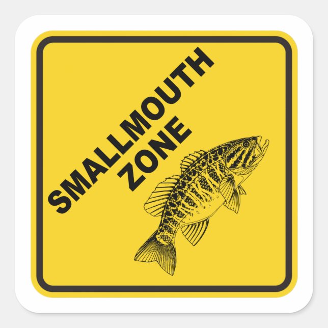 Smallmouth Zone Square Sticker (Front)