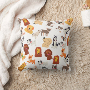 Smalls Funny Dogs Throw Pillow