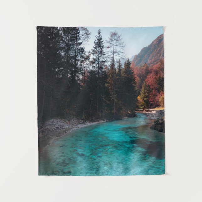 Smaragd river in Mojstrana Tapestry (Front)