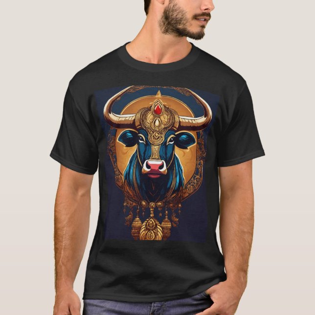 Smart Abstrait Brahma Bull Logo T-Shirt (Devant)