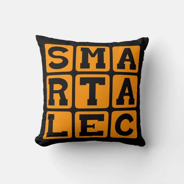 Smart Alec, Wise Acre Throw Pillow (Front)