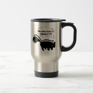 smart aleck skunk travel mug