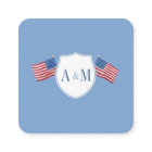 Smart All-American Red White Blue Wedding QR RSVP