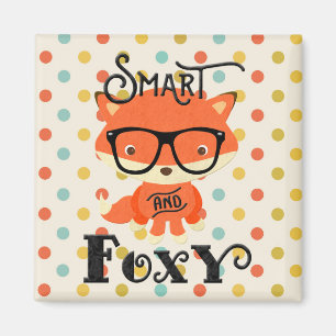 Smart AND Foxy-Polka Dots Magnet