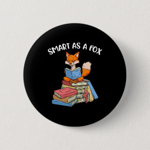Smart As A Fox 2 Inch Round Button