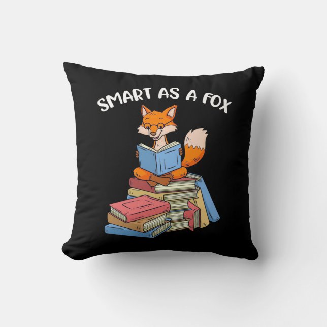 Smart As A Fox Throw Pillow (Front)