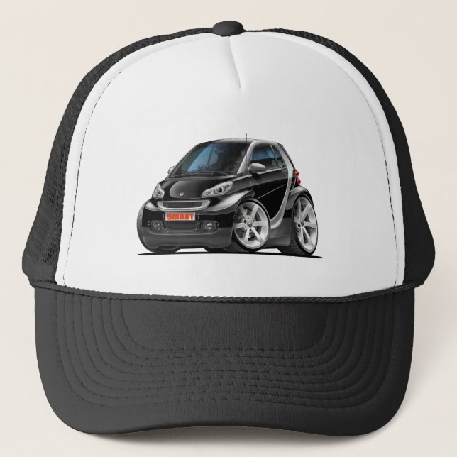 Smart Black Car Trucker Hat (Front)