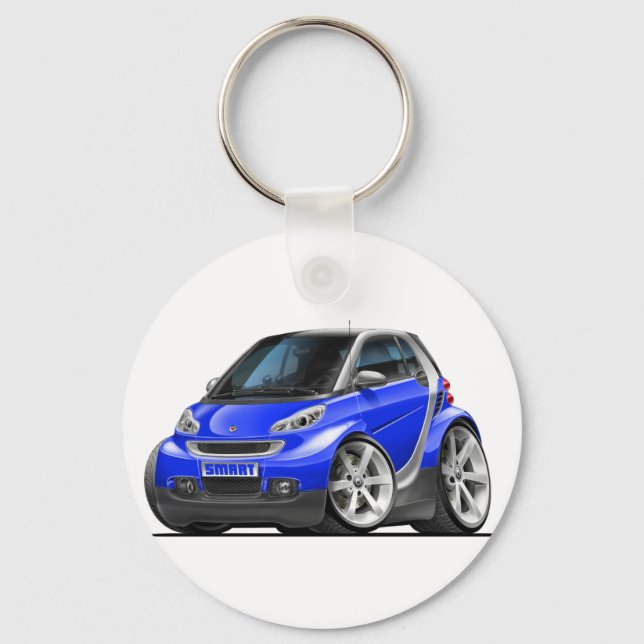 Smart Blue Car Keychain (Front)