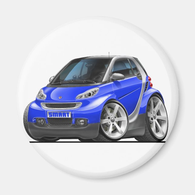 Smart Blue Car Magnet (Front)