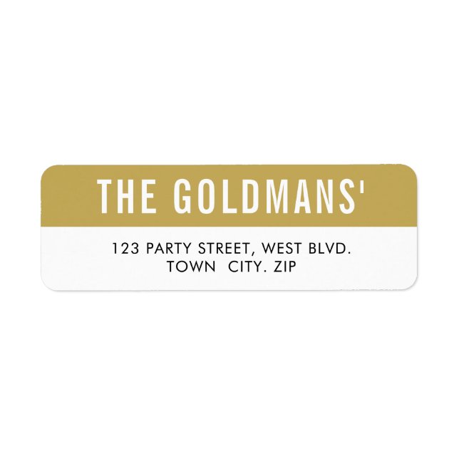 SMART Bold minimal simple block type black gold (Front)