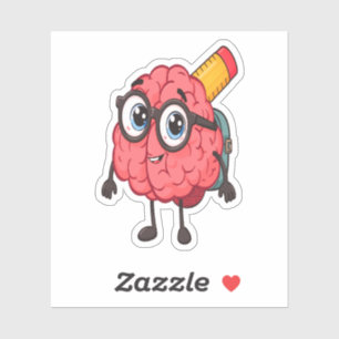 Smart Brain Back To School Sticker Sheet – Cute 