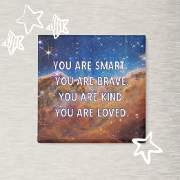 Smart Brave Kind Loved Customizable Magnet