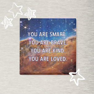 Smart Brave Kind Loved Customizable  Magnet