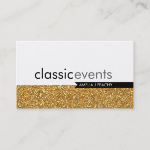 SMART BUSINESS CARD simple glittery effect gold