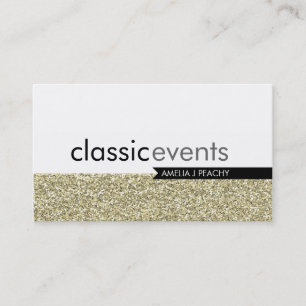 SMART BUSINESS CARD simple glittery effect gold