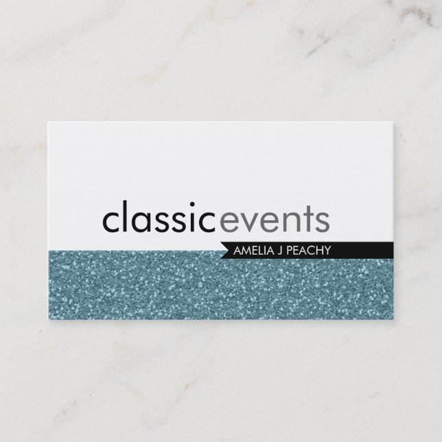 SMART CARTE DE VISITE simple brillance texture ble (Devant)