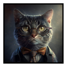 Smart Cat Poster