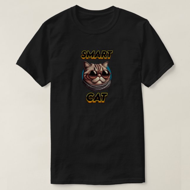 Smart Cat  T-Shirt (Design Front)