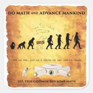 Smart Caveman : Do Math Advance Mankind Stickers