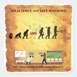 Smart Caveman: Do Science and Save Mankind Sticker
